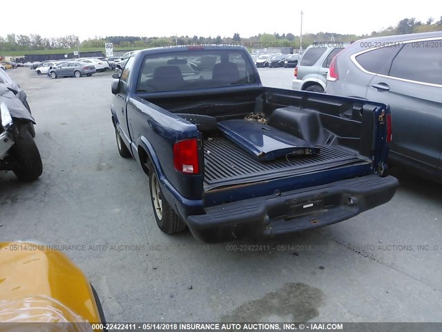 1GCCS1458YK210316 - 2000 CHEVROLET S TRUCK S10 BLUE photo 3