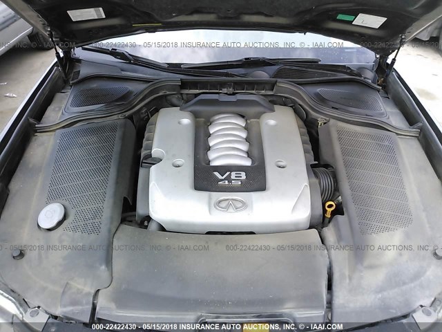 JNKBY01E46M206787 - 2006 INFINITI M45 SPORT SILVER photo 10