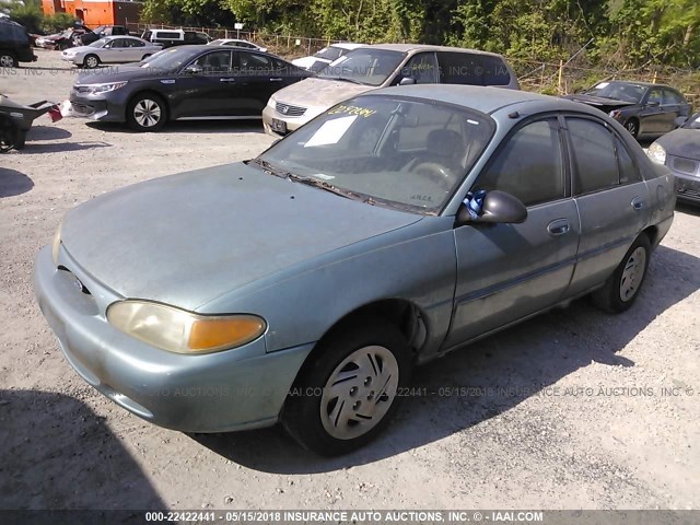 1FALP13P2VW267447 - 1997 FORD ESCORT LX/SPORT GREEN photo 2