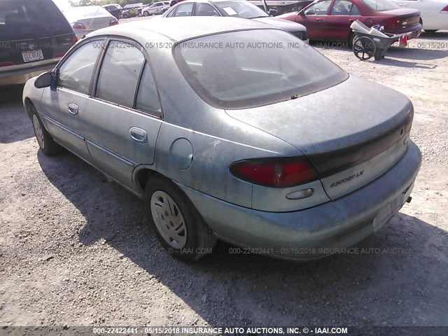 1FALP13P2VW267447 - 1997 FORD ESCORT LX/SPORT GREEN photo 3