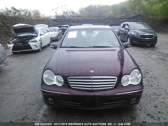 WDBRF87H56F791095 - 2006 MERCEDES-BENZ C 350 4MATIC MAROON photo 6