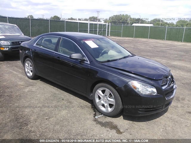 1G1ZB5EB2A4145049 - 2010 CHEVROLET MALIBU LS BLACK photo 1
