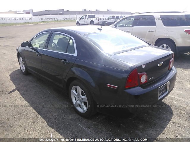 1G1ZB5EB2A4145049 - 2010 CHEVROLET MALIBU LS BLACK photo 3