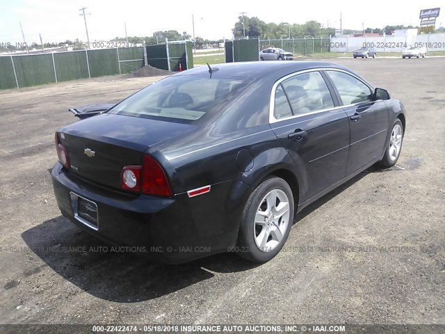 1G1ZB5EB2A4145049 - 2010 CHEVROLET MALIBU LS BLACK photo 4