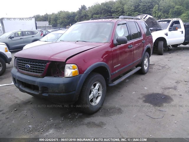 1FMDU72E05UA96229 - 2005 FORD EXPLORER XLS/XLS SPORT RED photo 2