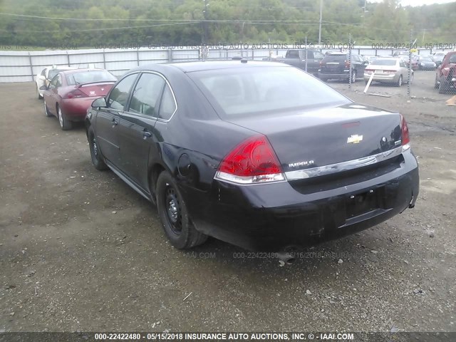 2G1WD5EM5B1237719 - 2011 CHEVROLET IMPALA POLICE BLACK photo 3