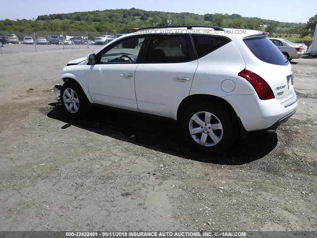 JN8AZ08W46W518674 - 2006 NISSAN MURANO SL/SE/S WHITE photo 3