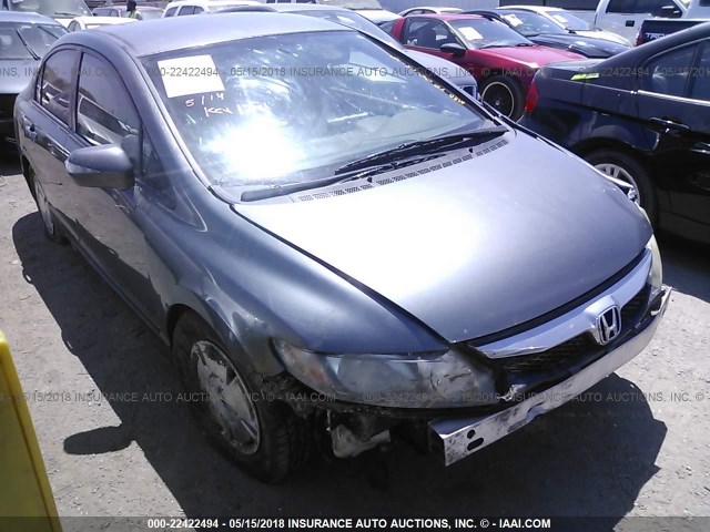 JHMFA362X9S006356 - 2009 HONDA CIVIC HYBRID GRAY photo 1