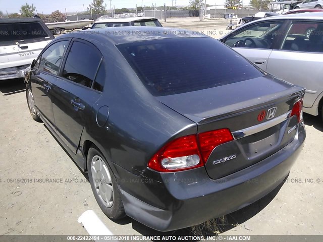 JHMFA362X9S006356 - 2009 HONDA CIVIC HYBRID GRAY photo 3