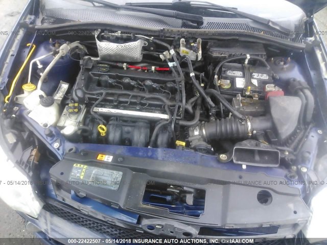 1FAHP35N58W208653 - 2008 FORD FOCUS SE/SEL/SES BLUE photo 10