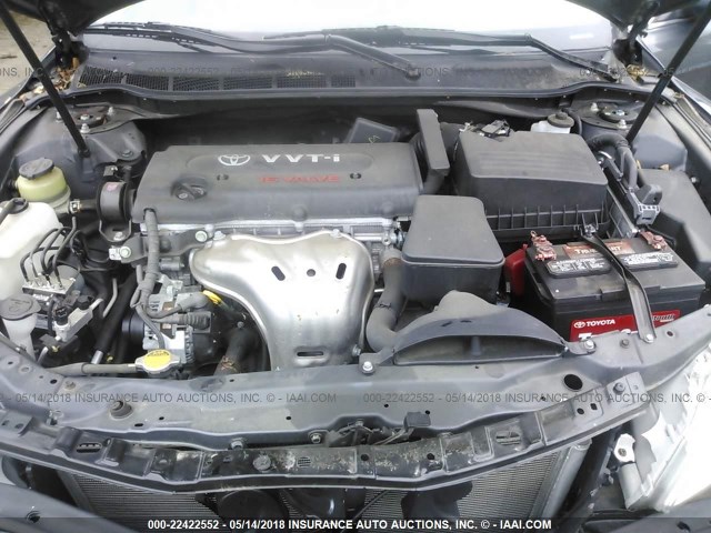 4T1BE46K98U734291 - 2008 TOYOTA CAMRY CE/LE/XLE/SE GRAY photo 10