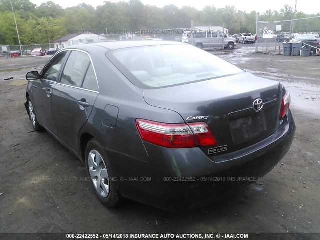 4T1BE46K98U734291 - 2008 TOYOTA CAMRY CE/LE/XLE/SE GRAY photo 3