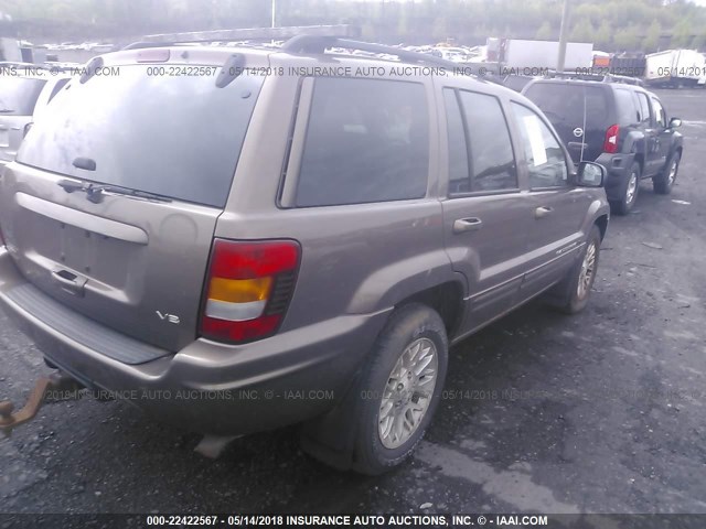 1J4GW58N32C173906 - 2002 JEEP GRAND CHEROKEE LIMITED BROWN photo 4