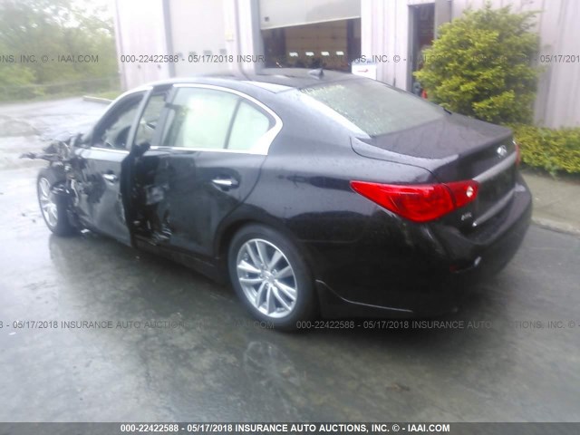 JN1CV7AR5HM680747 - 2017 INFINITI Q50 PREMIUM BLACK photo 3