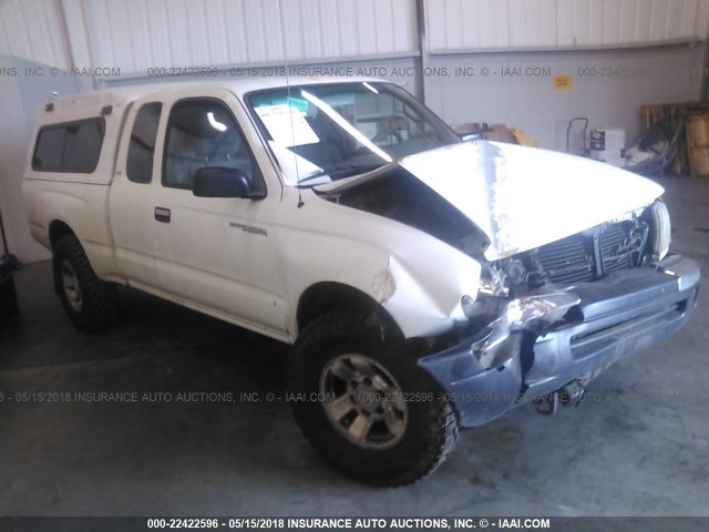 4TAWM72N9WZ053800 - 1998 TOYOTA TACOMA XTRACAB WHITE photo 1