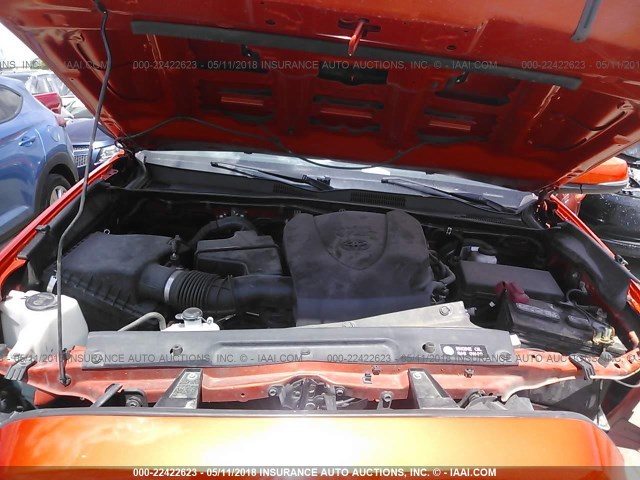 5TFDZ5BN2HX019505 - 2017 TOYOTA TACOMA DBL CAB/SR5/TRD SPORT/OR ORANGE photo 10