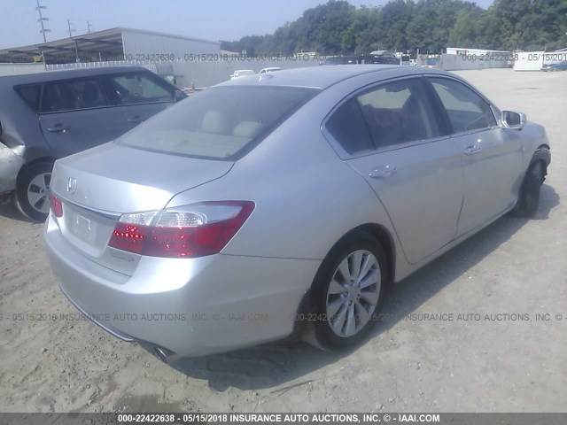 1HGCR2F85EA008092 - 2014 HONDA ACCORD EXL SILVER photo 4