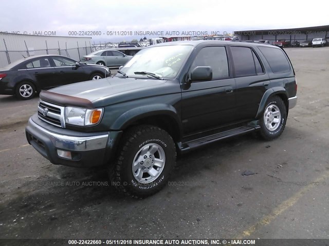 JT3HN86R9Y0306297 - 2000 TOYOTA 4RUNNER SR5 GREEN photo 2