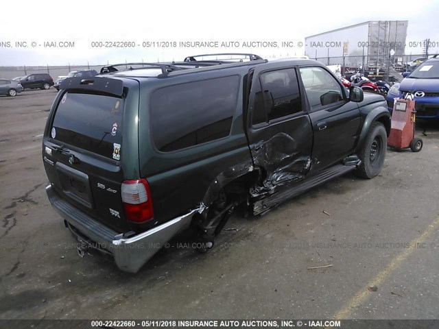 JT3HN86R9Y0306297 - 2000 TOYOTA 4RUNNER SR5 GREEN photo 4