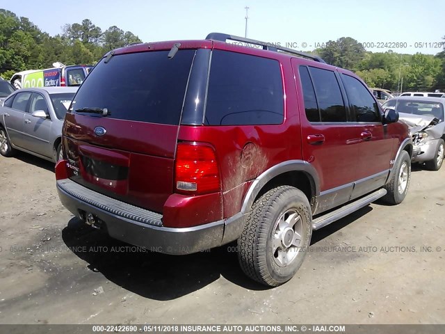 1FMZU63K53UC27236 - 2003 FORD EXPLORER XLT/XLT SPORT/NBX RED photo 4