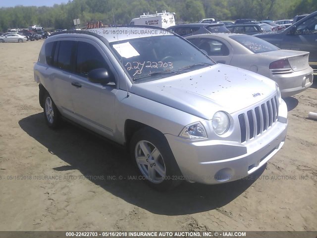 1J8FF47W38D691466 - 2008 JEEP COMPASS SPORT SILVER photo 1