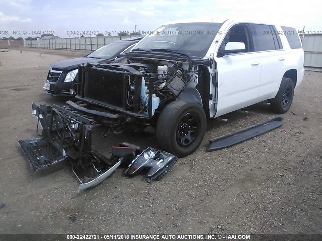 1GNSKDEC0HR204664 - 2017 CHEVROLET TAHOE POLICE WHITE photo 2