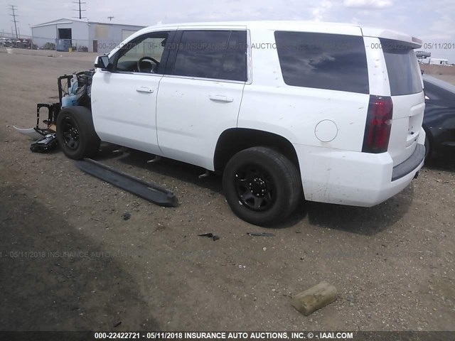 1GNSKDEC0HR204664 - 2017 CHEVROLET TAHOE POLICE WHITE photo 3