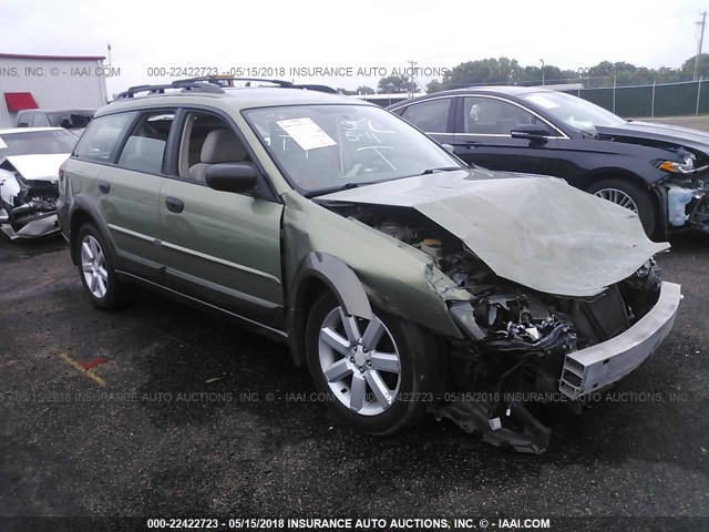 4S4BP61C567338540 - 2006 SUBARU LEGACY OUTBACK 2.5I GREEN photo 1