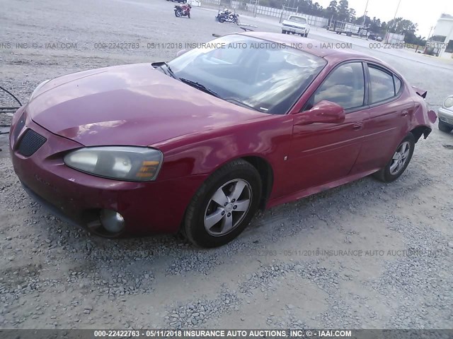 2G2WP552781125305 - 2008 PONTIAC GRAND PRIX RED photo 2