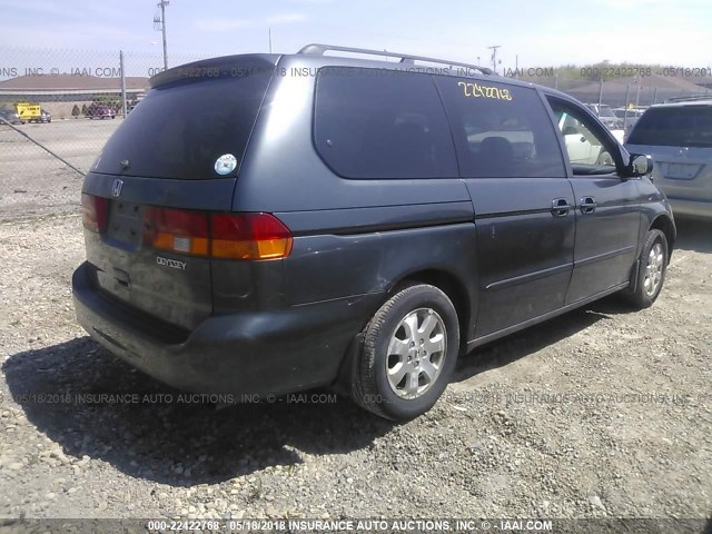 5FNRL18974B109831 - 2004 HONDA ODYSSEY EXL BLUE photo 4