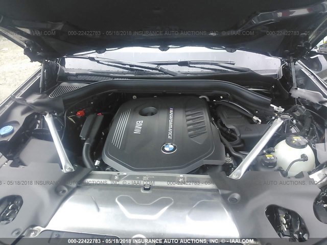 5UXTS3C55J0Y94965 - 2018 BMW X3 XDRIVE30I Մոխրագույն լուսանկար 10