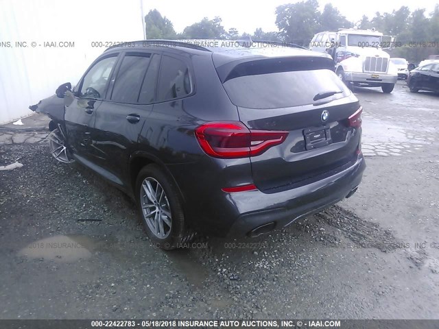 5UXTS3C55J0Y94965 - 2018 BMW X3 XDRIVE30I GRAY photo 3