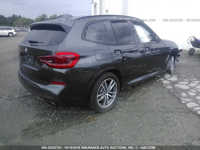 5UXTS3C55J0Y94965 - 2018 BMW X3 XDRIVE30I Մոխրագույն լուսանկար 4