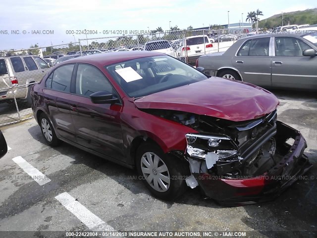 3VW267AJ5GM331734 - 2016 VOLKSWAGEN JETTA S RED photo 1