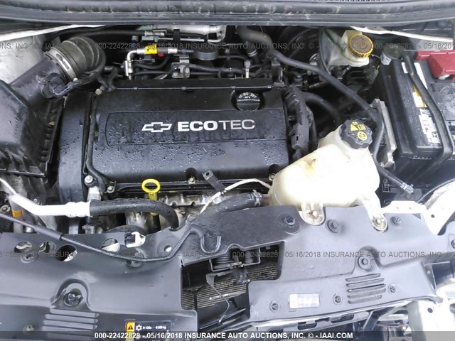 1G1JB6SH0C4107785 - 2012 CHEVROLET SONIC LS WHITE photo 10