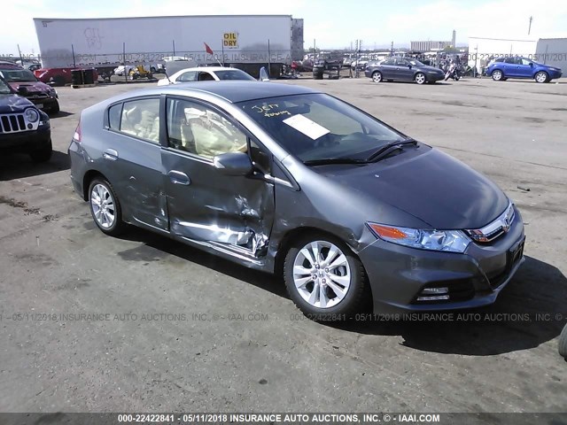 JHMZE2H7XDS004720 - 2013 HONDA INSIGHT EX GRAY photo 1