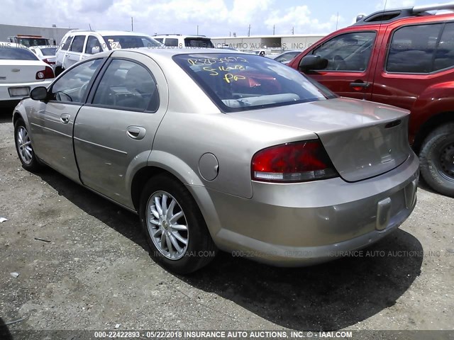 1C3AL46T93N587900 - 2003 CHRYSLER SEBRING LX GOLD photo 3