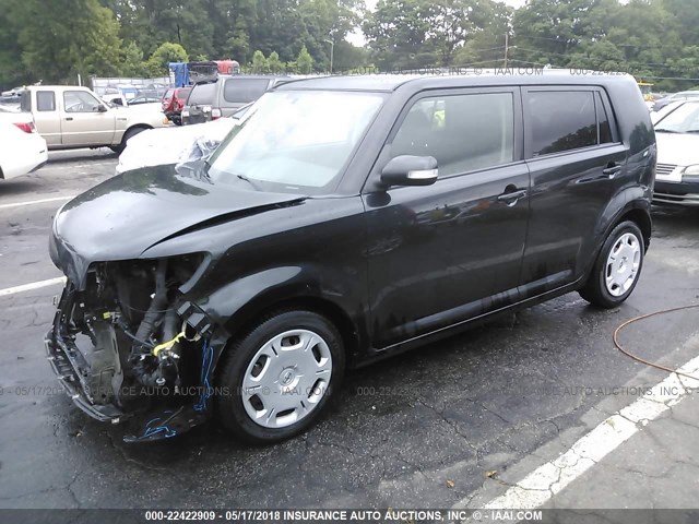 JTLKE50E881039299 - 2008 TOYOTA SCION XB BLACK photo 2