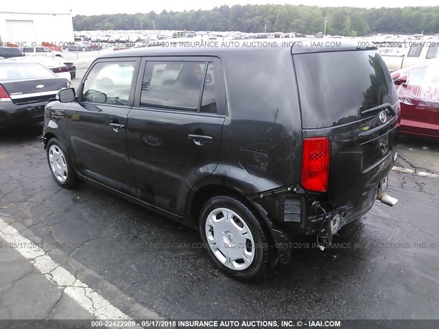 JTLKE50E881039299 - 2008 TOYOTA SCION XB BLACK photo 3