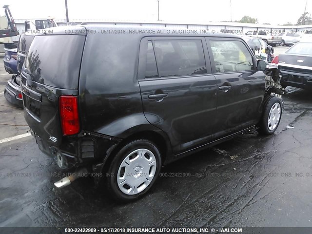 JTLKE50E881039299 - 2008 TOYOTA SCION XB BLACK photo 4