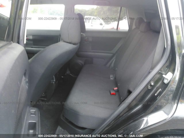 JTLKE50E881039299 - 2008 TOYOTA SCION XB BLACK photo 8