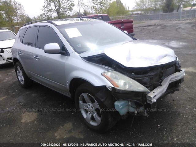 JN8AZ08W13W210809 - 2003 NISSAN MURANO SL/SE SILVER photo 1