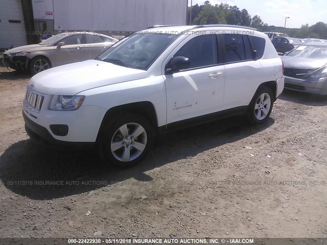 1C4NJCBA9CD550577 - 2012 JEEP COMPASS SPORT WHITE photo 2