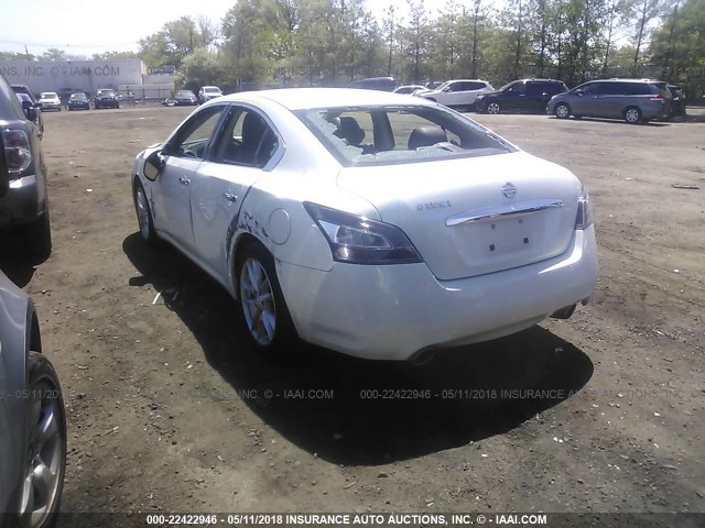 1N4AA5AP7EC443753 - 2014 NISSAN MAXIMA S/SV WHITE photo 3