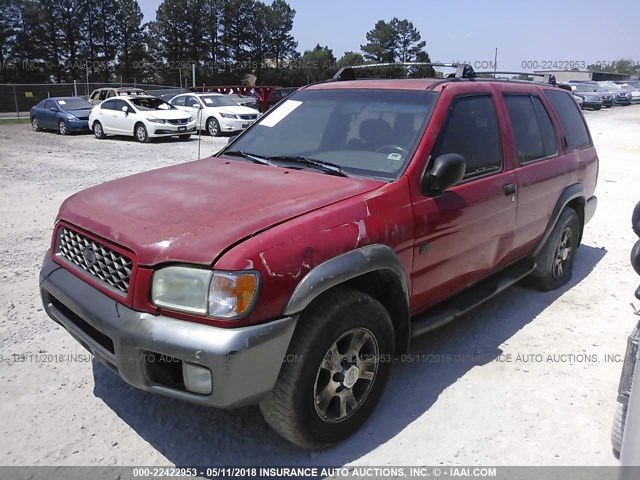 JN8AR07S3XW363695 - 1999 NISSAN PATHFINDER LE/SE/XE RED photo 2