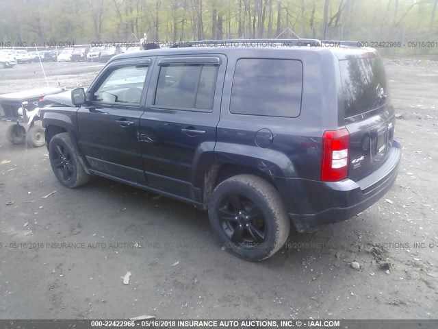 1C4NJRBB9FD270156 - 2015 JEEP PATRIOT SPORT Dark Blue photo 3