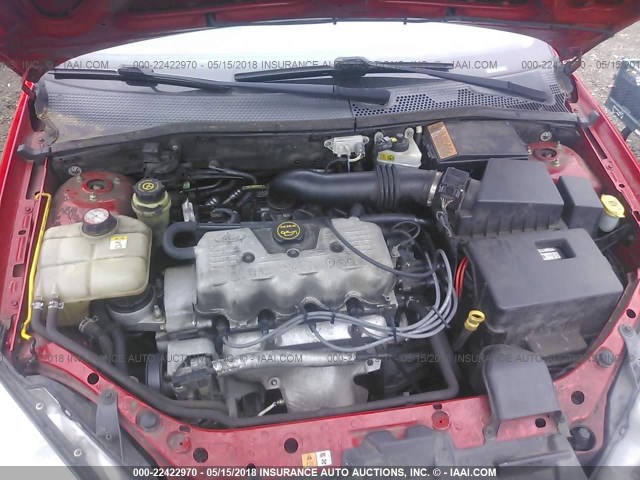 1FAFP33P82W238488 - 2002 FORD FOCUS LX RED photo 10