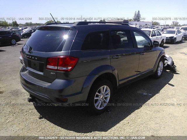 3C4PDDBG2ET143157 - 2014 DODGE JOURNEY SXT GRAY photo 4