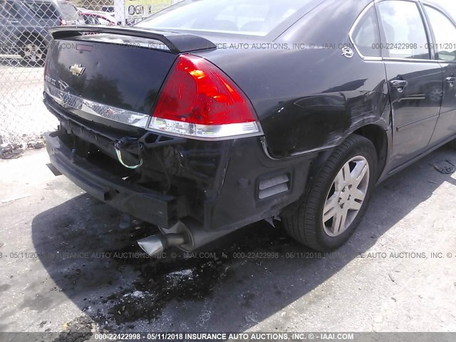 2G1WU581269237623 - 2006 CHEVROLET IMPALA LTZ BLACK photo 6