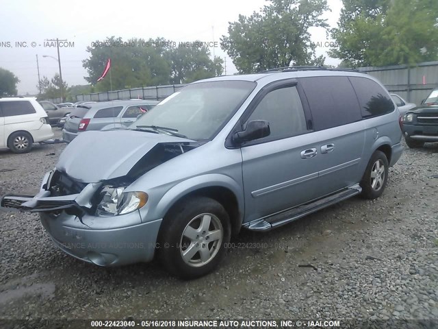 2D4GP44LX6R668198 - 2006 DODGE GRAND CARAVAN SXT BLUE photo 2